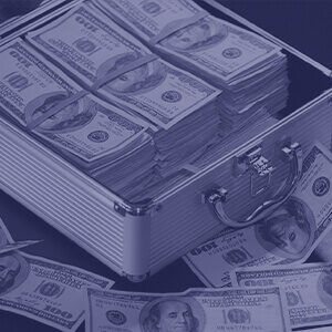 Money in a case signifying money & success power from Dr. Linda Salvin